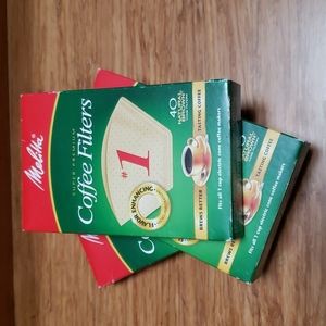 Melitta Super Premium Coffee Filters #1 Fits 1-Cup Electric Cone Coffee Makers